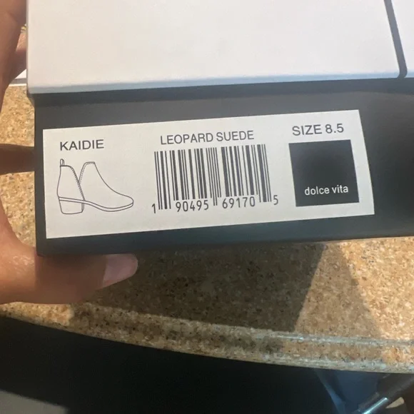 Dolce Vita Kaidie Leopard Suede Ankle Boots – Size 8.5 - Picture 6 of 7